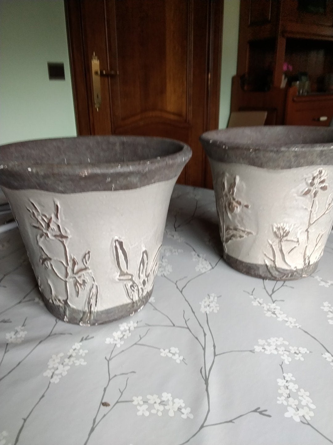Sierpotten hoogte 18 cm breedte. 18 cm 2 stuks 8 euro, Ophalen
