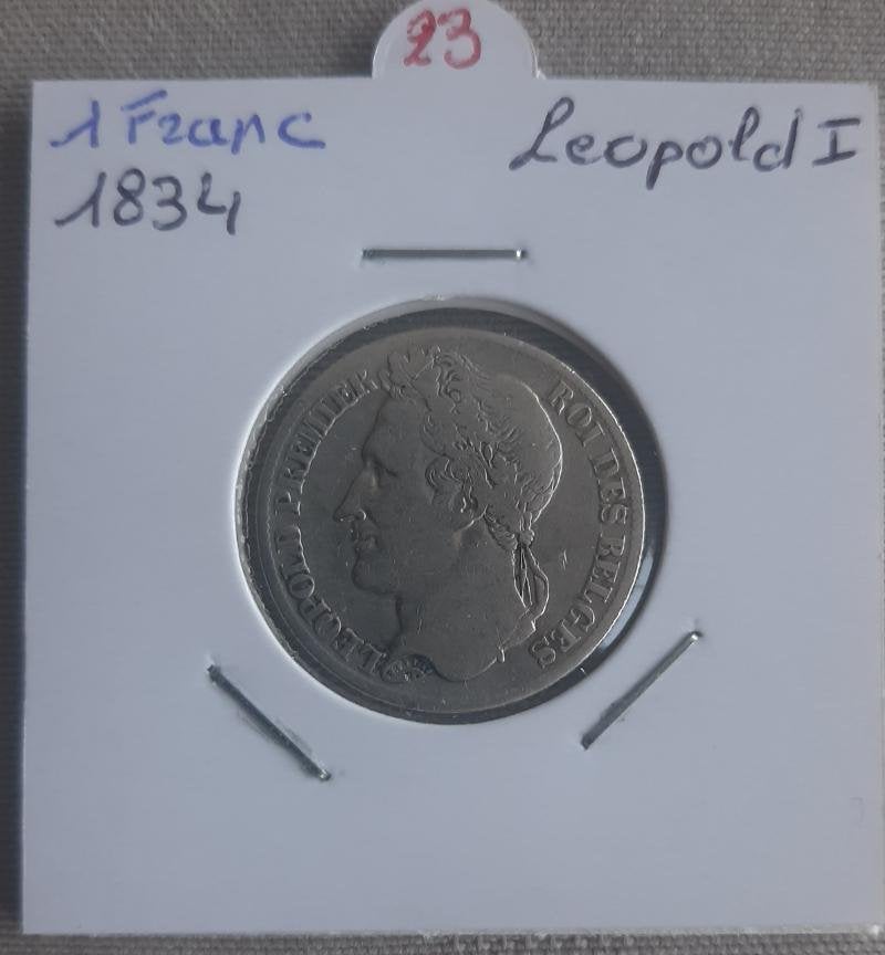 Léopold I - 1 franc 1834, Enlèvement ou Envoi