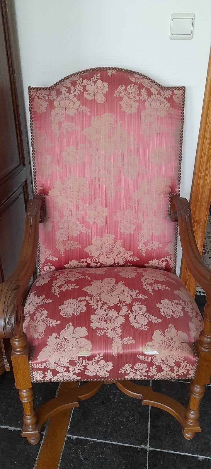 Fauteuil style Louis 14 Liégeois fabrication artisanale, Enlèvement