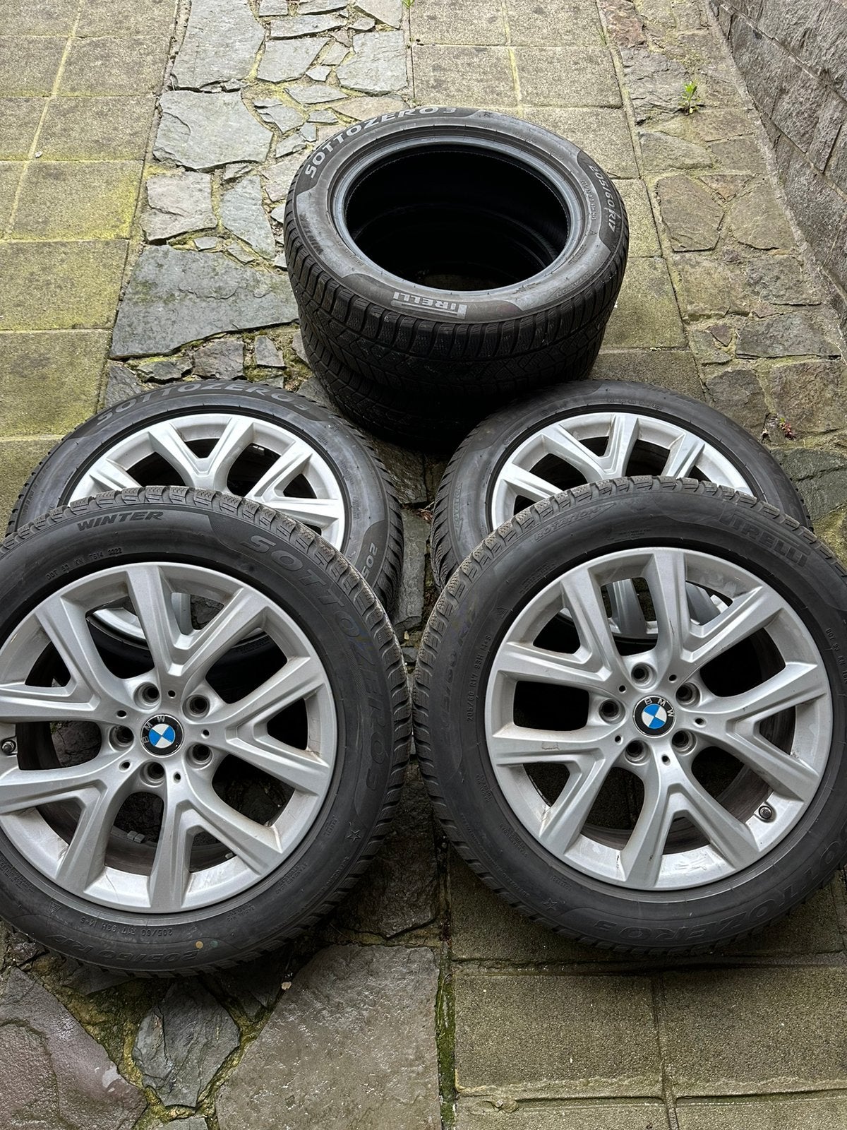 Jantes  bmw  205/60/17 5x112 pneus hiver neuf, Ophalen of Verzenden, Band(en)