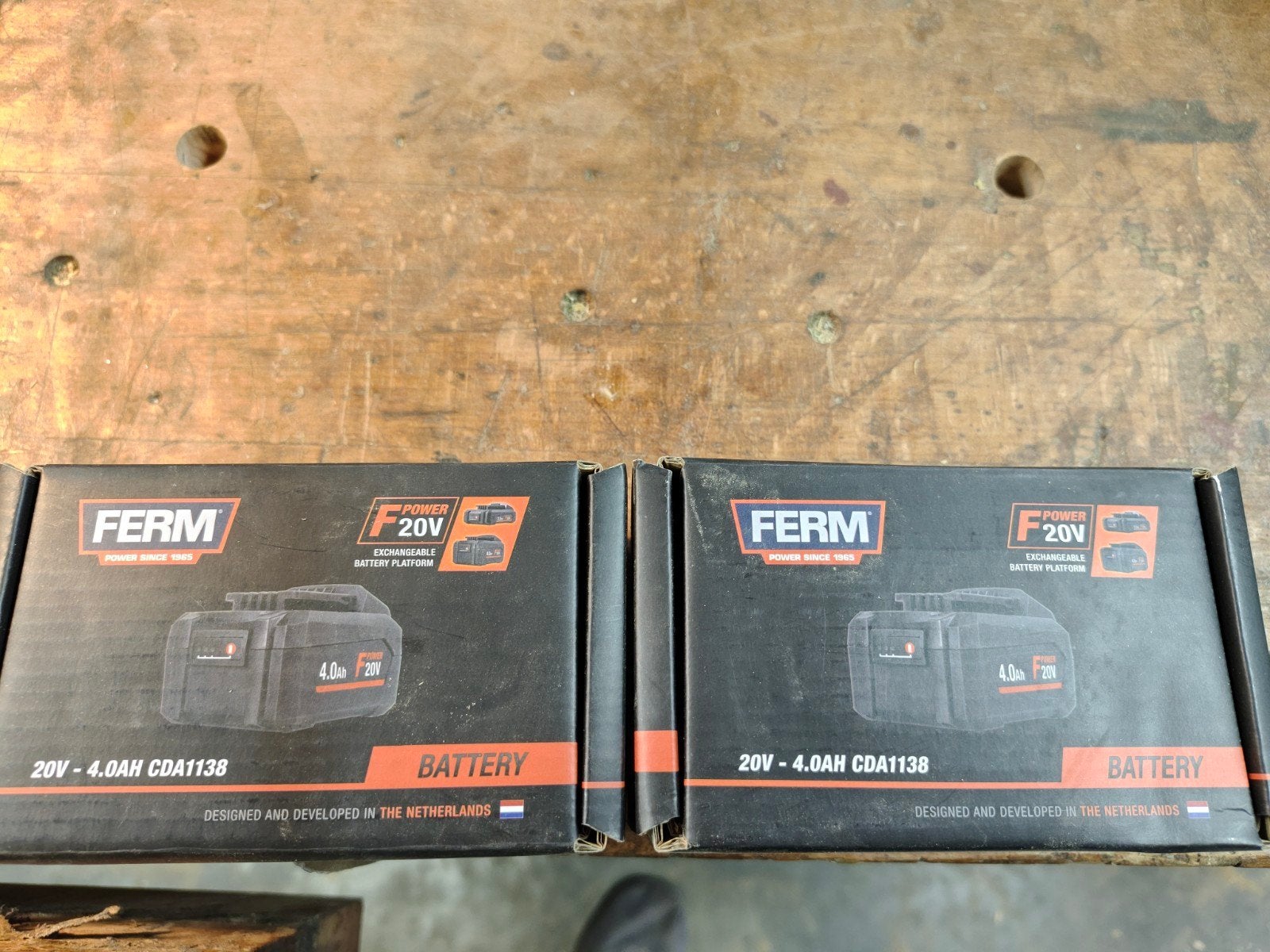 2 Ferm batterijen 20V 4.0Ah, Ophalen, Nieuw, Oplaadbaar