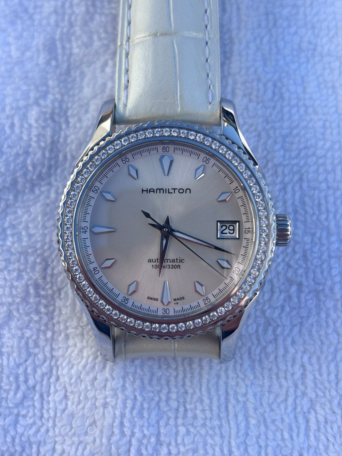 Hamilton Jazz Master, Bijoux, Sacs & Beauté, Montres | Femmes, Comme neuf, Montre-bracelet, Autres marques, Acier, Cuir, Enlèvement ou Envoi