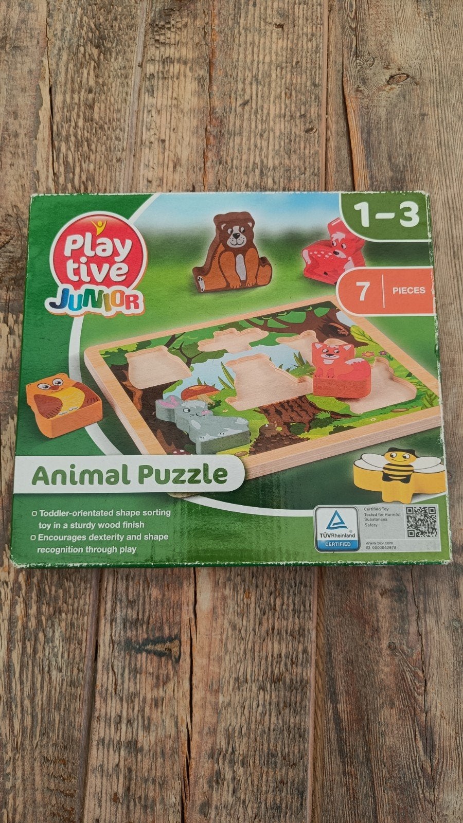 houten puzzel bosdieren, Ophalen of Verzenden
