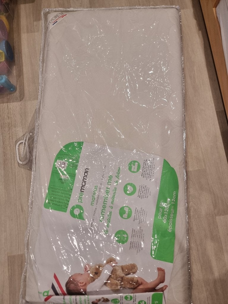 Matelas enfant 120x60 Prémaman Remember me 12 cm, Enfants & Bébés, Enlèvement, Comme neuf, Berceau