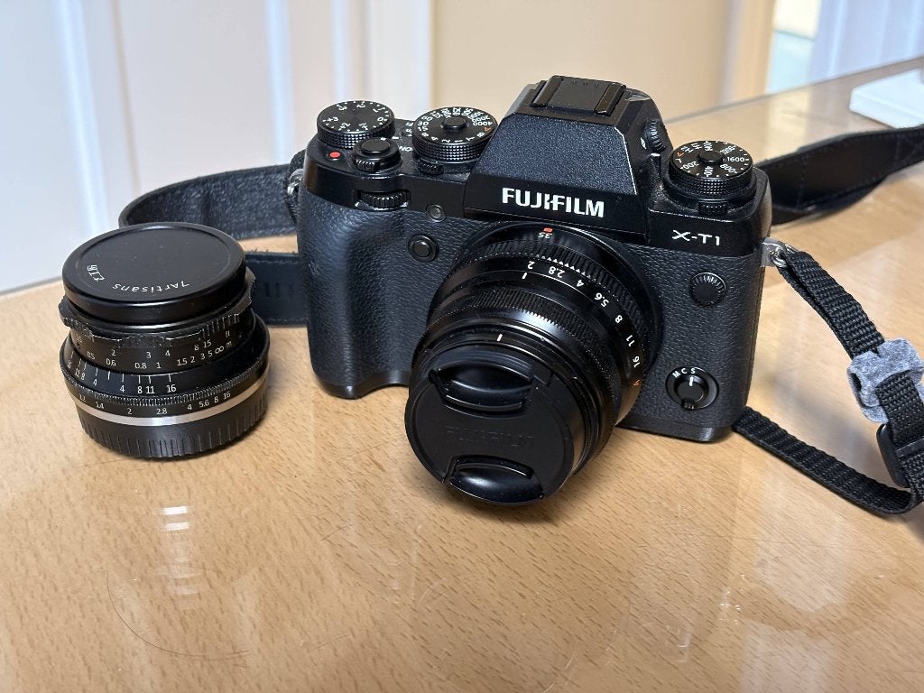 Fujifilm X-T1 + 35mm f2 + 35mm f1.2, Audio, Tv en Foto, Fotocamera's Digitaal, Gebruikt, Lensdop, 16 megapixels, Ophalen of Verzenden