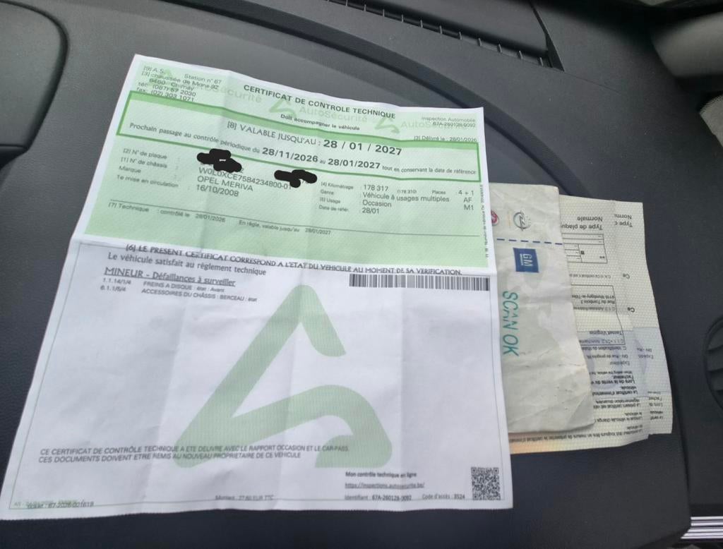 Opel Meriva 2008, Autos, Opel, Achat, 5 portes, Diesel, Particulier