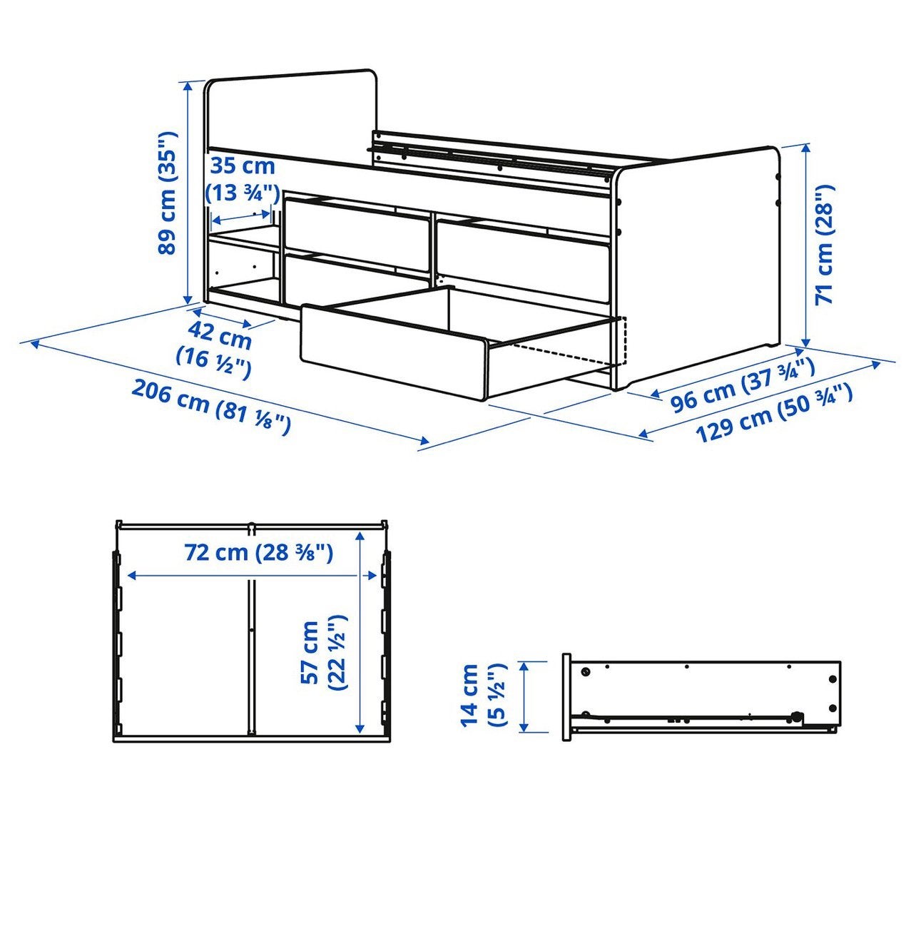 3bedden zeer goede staat, Maison & Meubles, Chambre à coucher | Lits superposés & Lits mezzanines, Enlèvement, Comme neuf