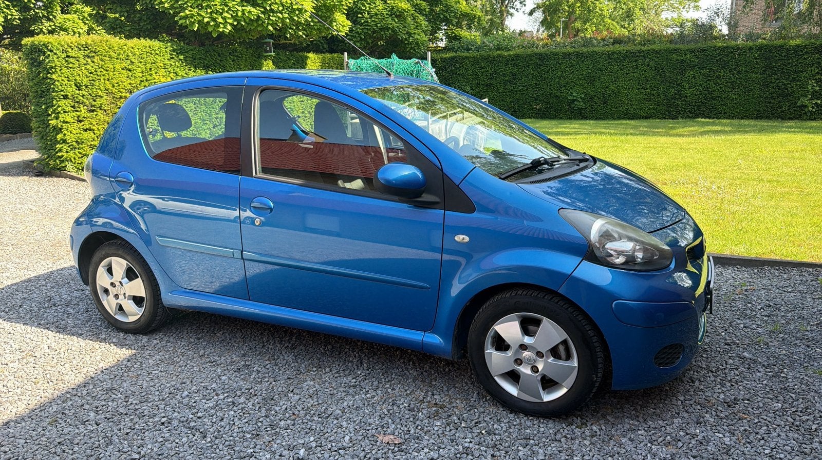 Toyota Aygo, Auto's, Toyota, Automaat, Stof, Zwart, Blauw