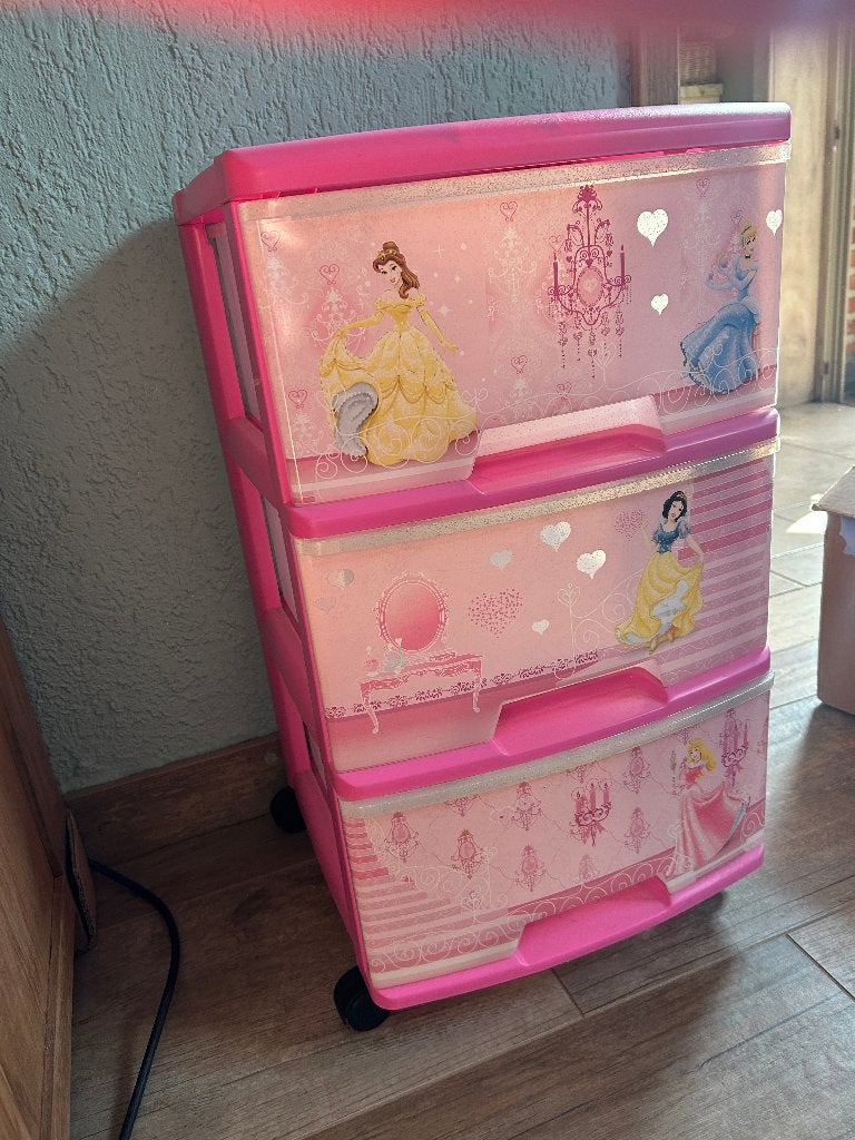 Disney prinses ladenkast op wielen, Ophalen, Zo goed als nieuw, Opbergmeubel, Disney