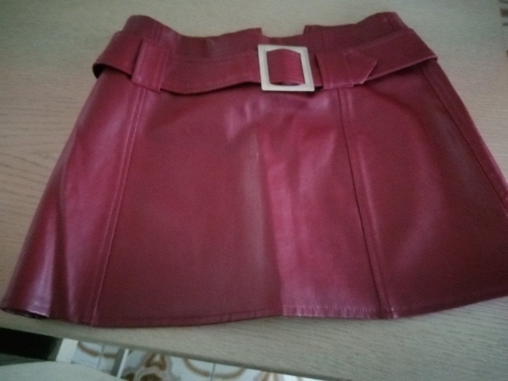 bordeaux rokje ( leder look ) maat 36, Kleding | Dames, Overige kleuren, Ophalen of Verzenden, Zo goed als nieuw, Maat 36 (S)