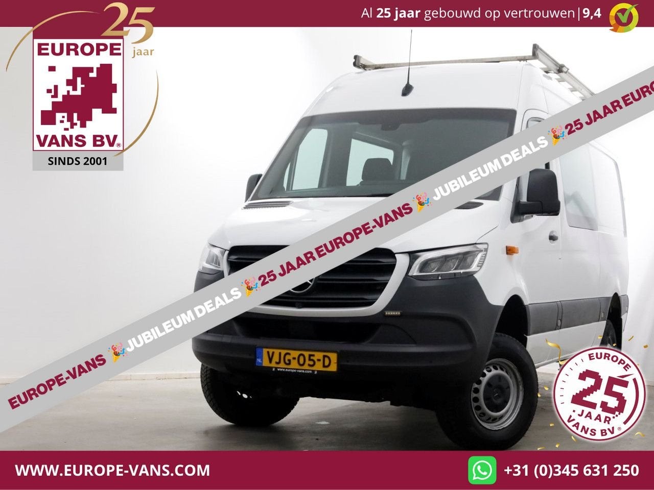 Mercedes-Benz Sprinter 316 CDI 163pk L2H2 7G Automaat 4x4 ZG, Auto's, Automaat, 344 g/km, Wit, Mercedes-Benz