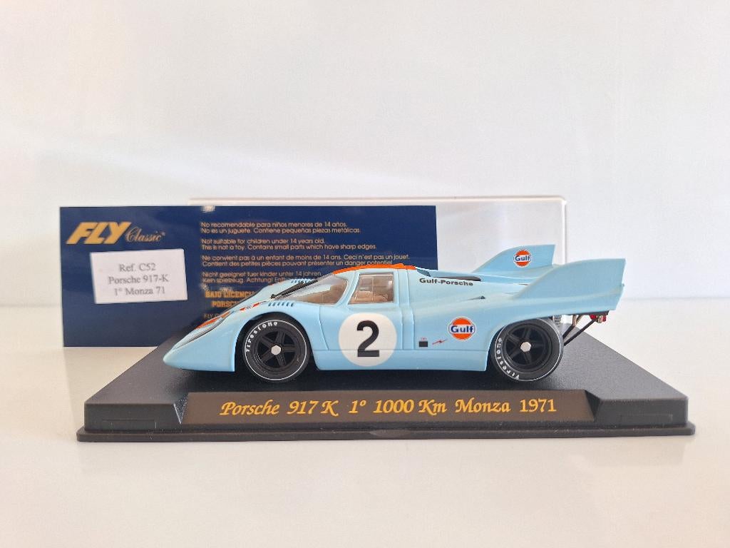 Fly Porsche 917K Monza Gulf 1971 C52, Enfants & Bébés, Jouets | Circuits, Neuf, Circuit, Électrique, Autres marques, Envoi