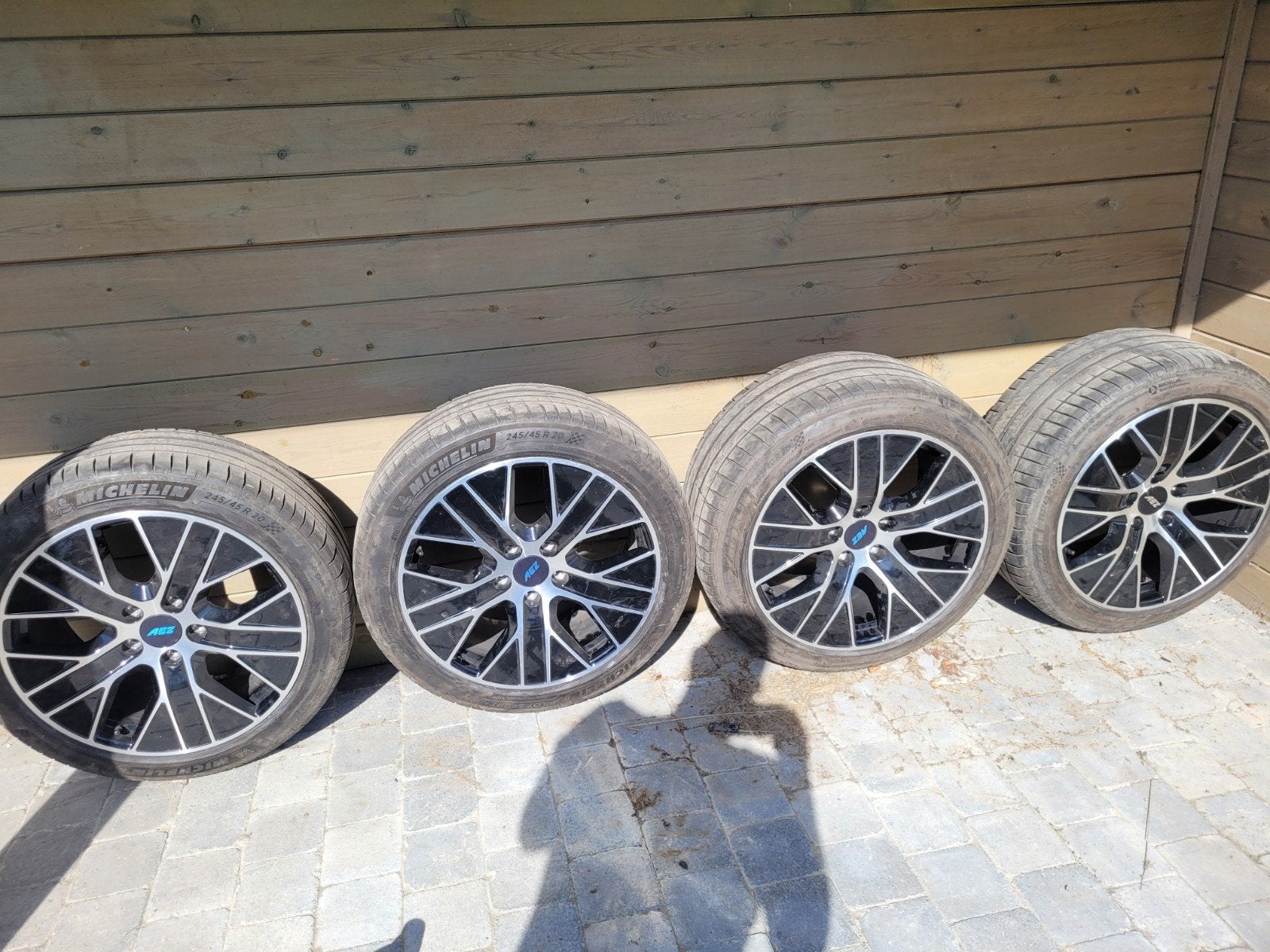 Porsche taycan aero 20 inch velgen, Auto-onderdelen, Banden en Velgen, Ophalen, Gebruikt, 285 mm, Banden en Velgen