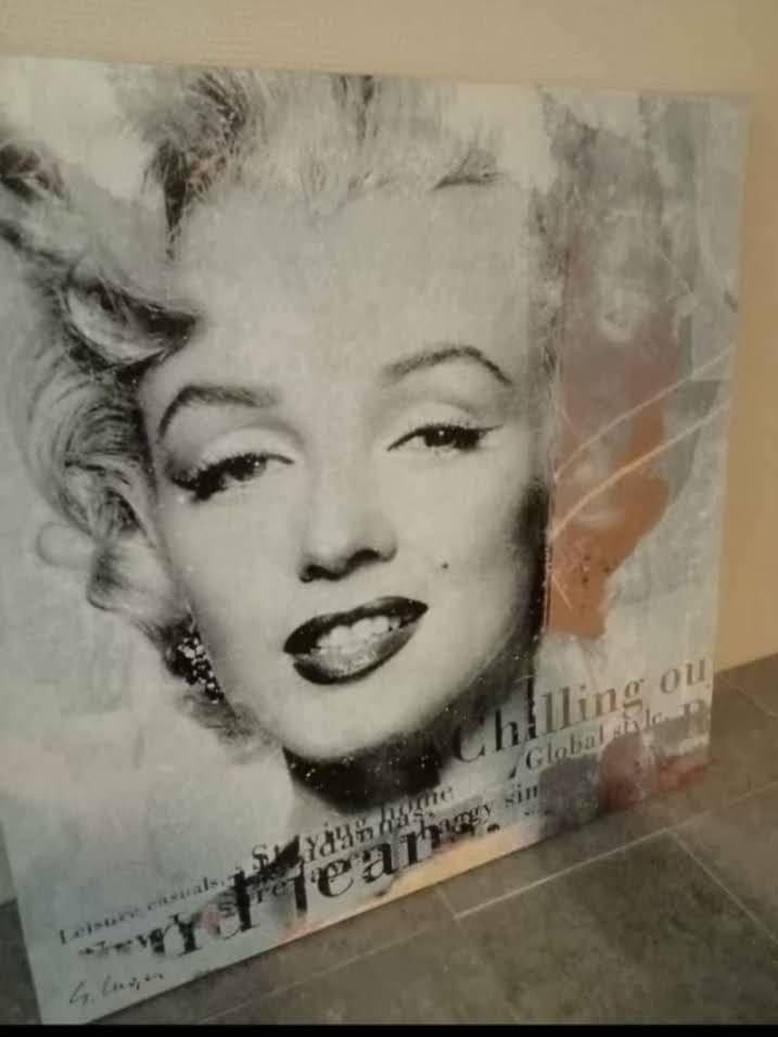 Tableau de Marilyn Monroe de 70x70 cm., Antiquités & Art, Enlèvement