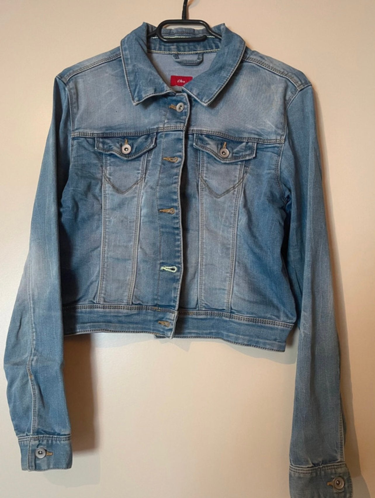 Jeans jasje S.Oliver, Ophalen of Verzenden, Zo goed als nieuw, Maat 42/44 (L), Blauw