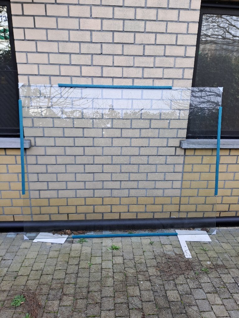 Douchewand glas, Ophalen, Gebruikt