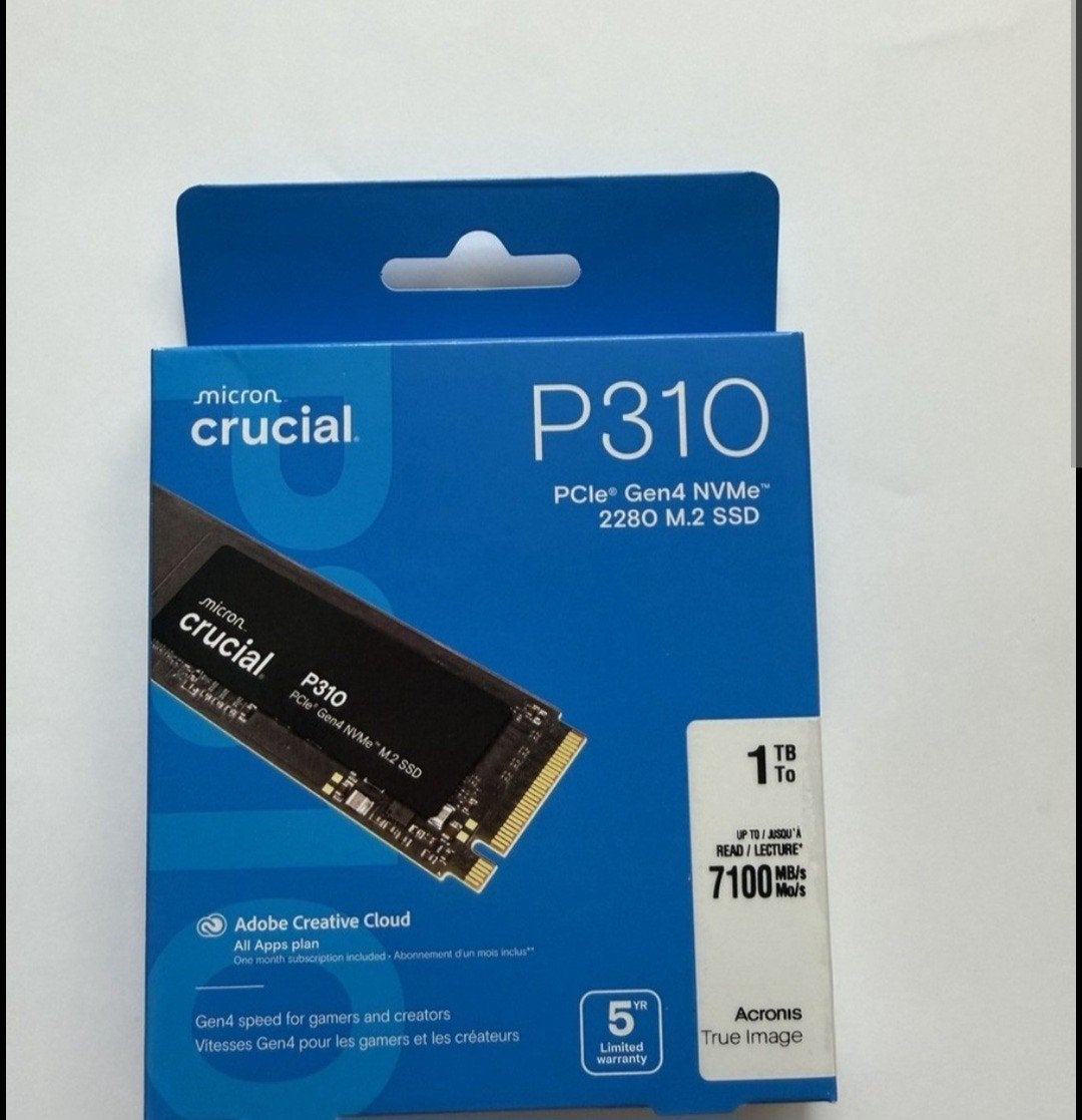 Nvme gen4 pcie4 Crucial p310 gloednieuw!, Computers en Software, Videokaarten, Ophalen