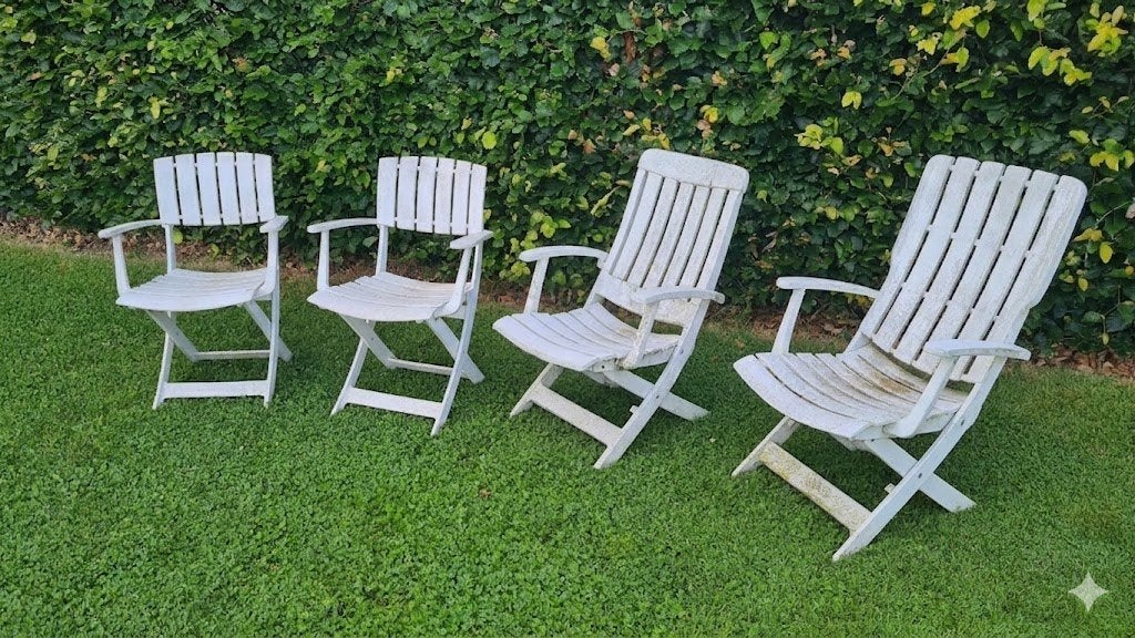 Mobilier de jardin blanc, Jardin & Terrasse, Enlèvement, Utilisé