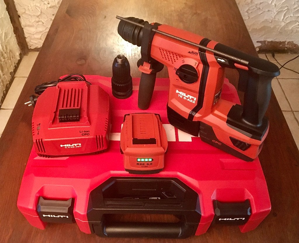 HILTI - TE 6 A 22 AVR - Perforateur/Burineur Pro 22 V 5.2 Ah, Bricolage & Construction, Enlèvement ou Envoi, Comme neuf, Foreuse et Perceuse