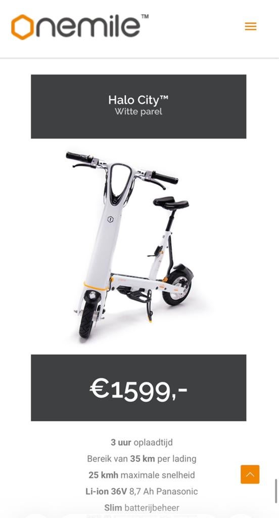 Onemile Halocity, Enlèvement, Comme neuf, Step électrique (E-scooter)