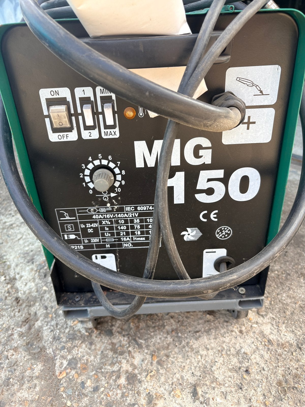 ZGAN MIG 150 lasapparaat, Enlèvement, Comme neuf, 150 à 250 ampères, CO2