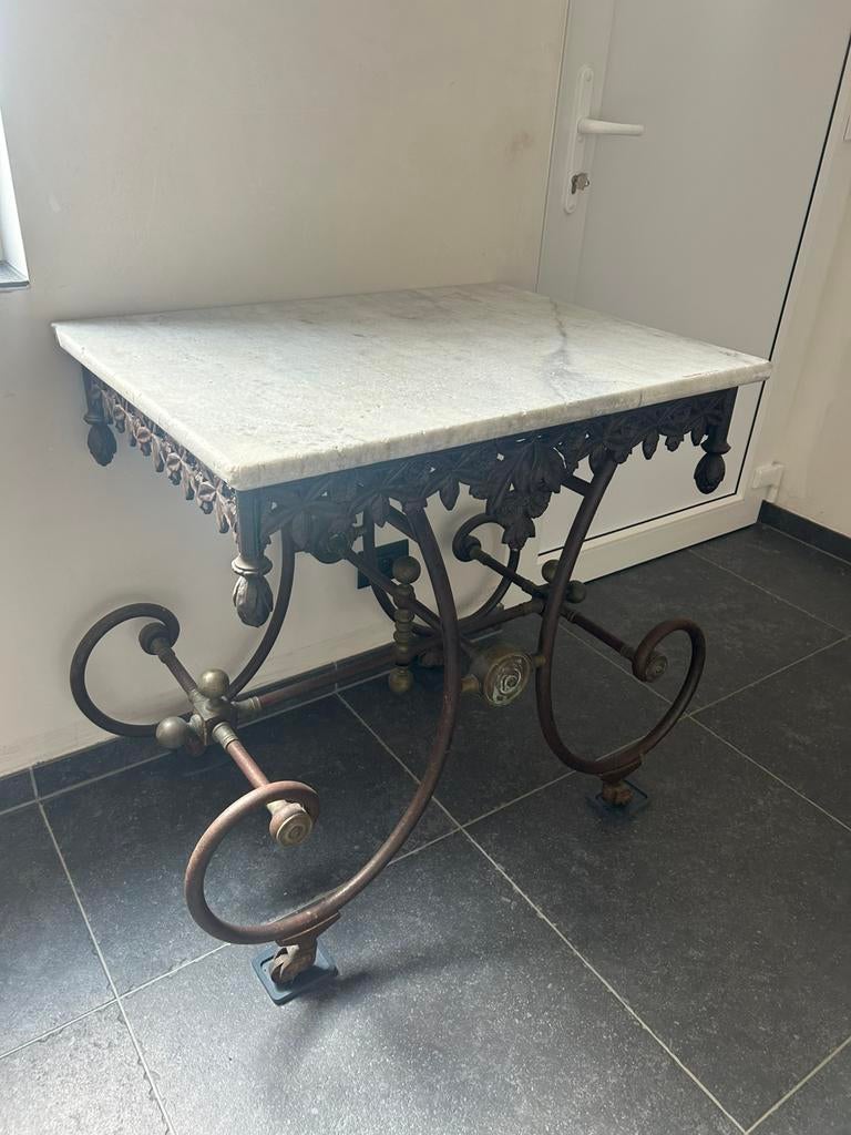 Unieke prachtige antieke beenhouwerstafel ruim 125 jaar oud, Antiquités & Art, Enlèvement