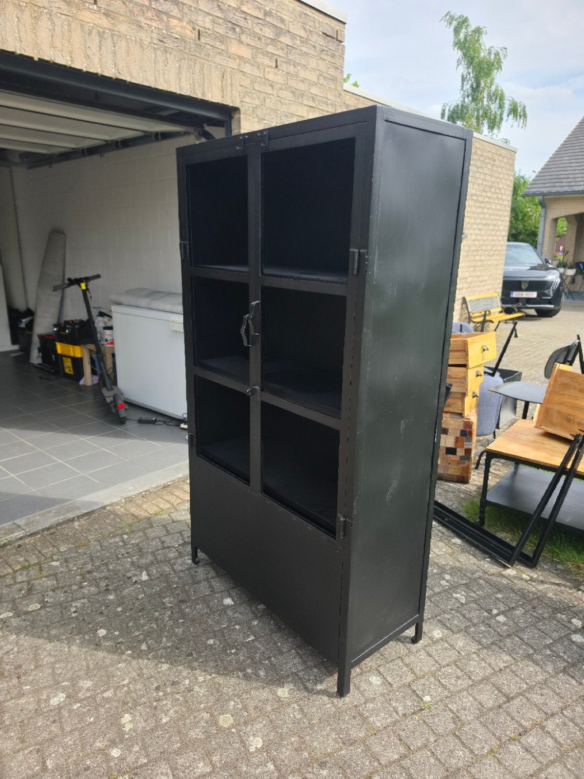 Industriële vitrinekast, Huis en Inrichting, Ophalen, Metaal