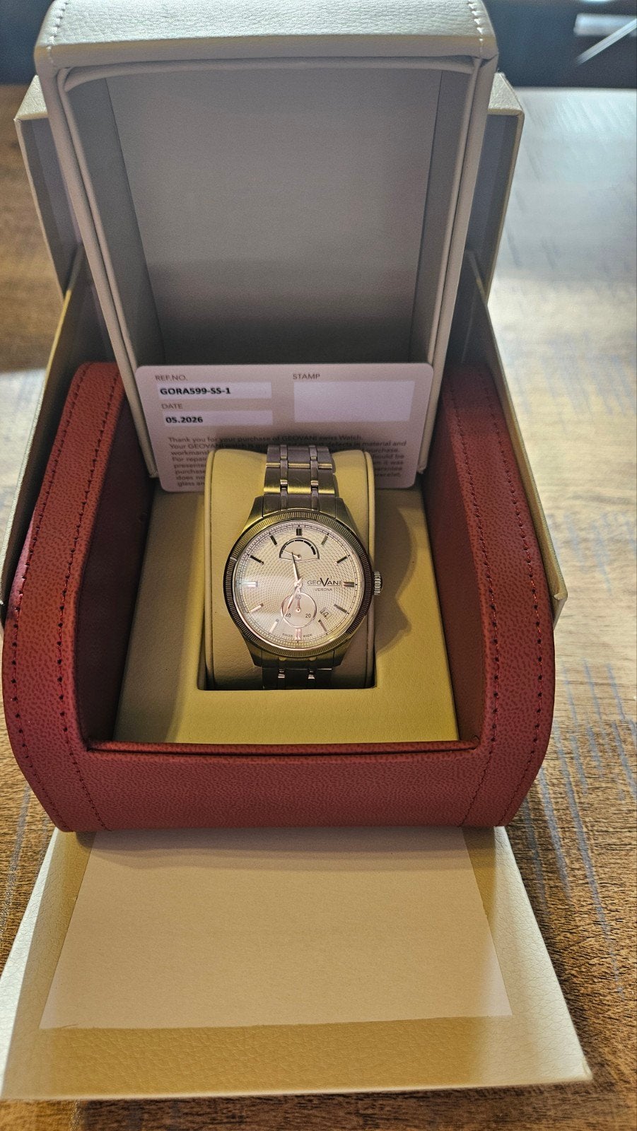 GeoVani Verona Swiss Automatic, Handtassen en Accessoires, Horloges | Dames, Overige merken, Staal, Staal, Polshorloge