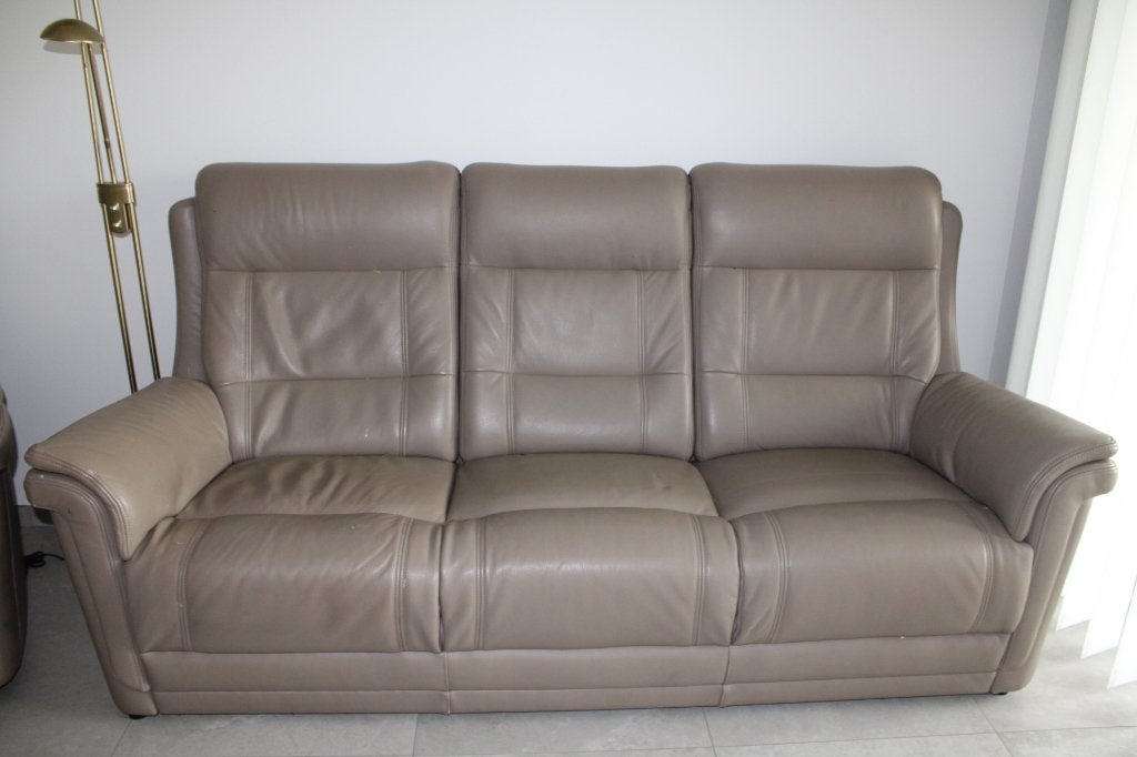 3-zit + relaxzetel, Klassiek, Enlèvement, Utilisé, Cuir