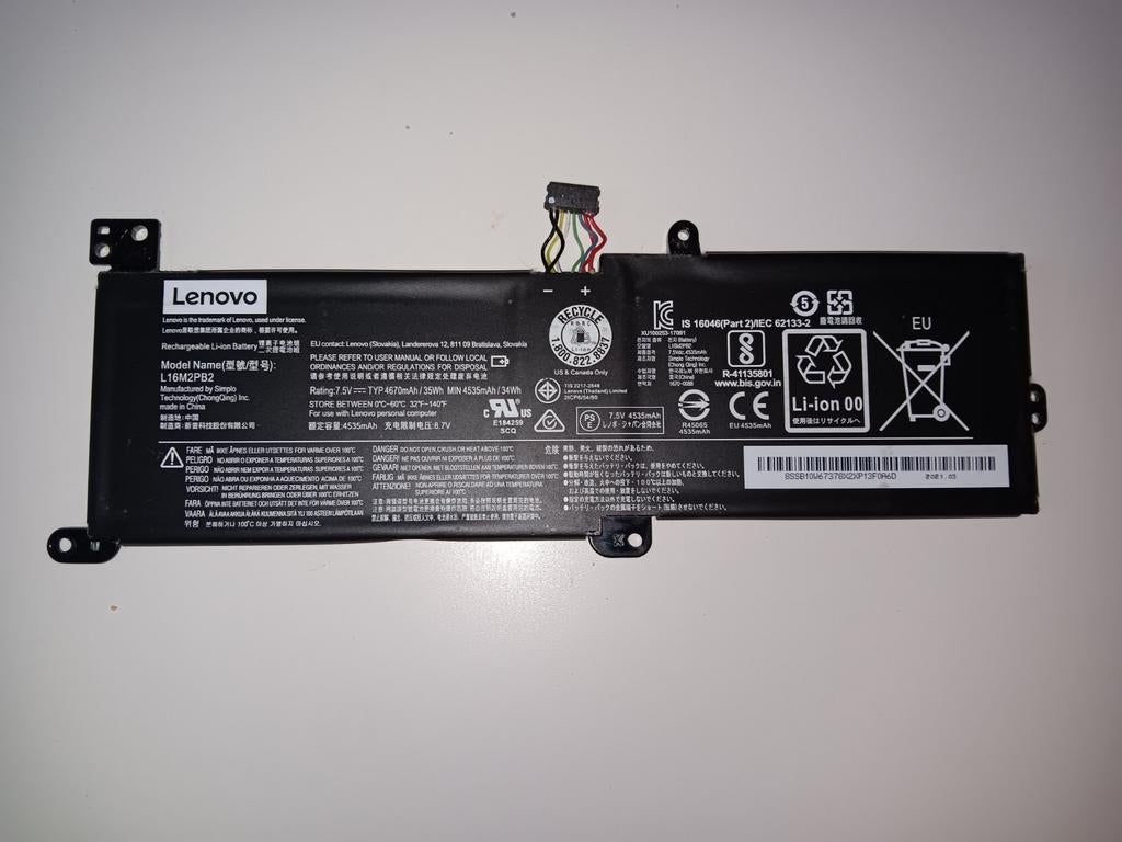 Lenovo batterij. 35wh. 4670mAh, Computers en Software, Accu's en Batterijen, Ophalen, Gebruikt, Lenovo