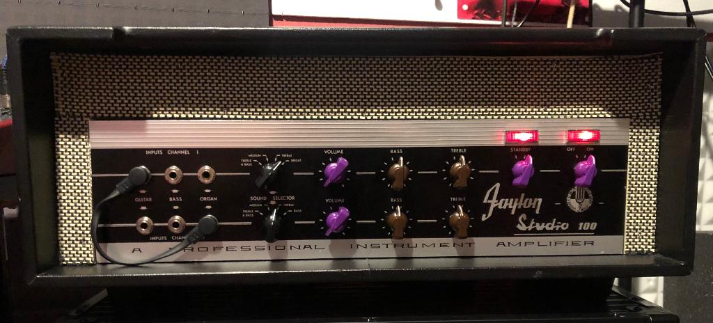 FAYLON STUDIO 100 VINTAGE TUBE AMP 70'S + 2XEL503 & ECC83, Muziek en Instrumenten, Ophalen, Gebruikt, Gitaar, 50 tot 100 watt