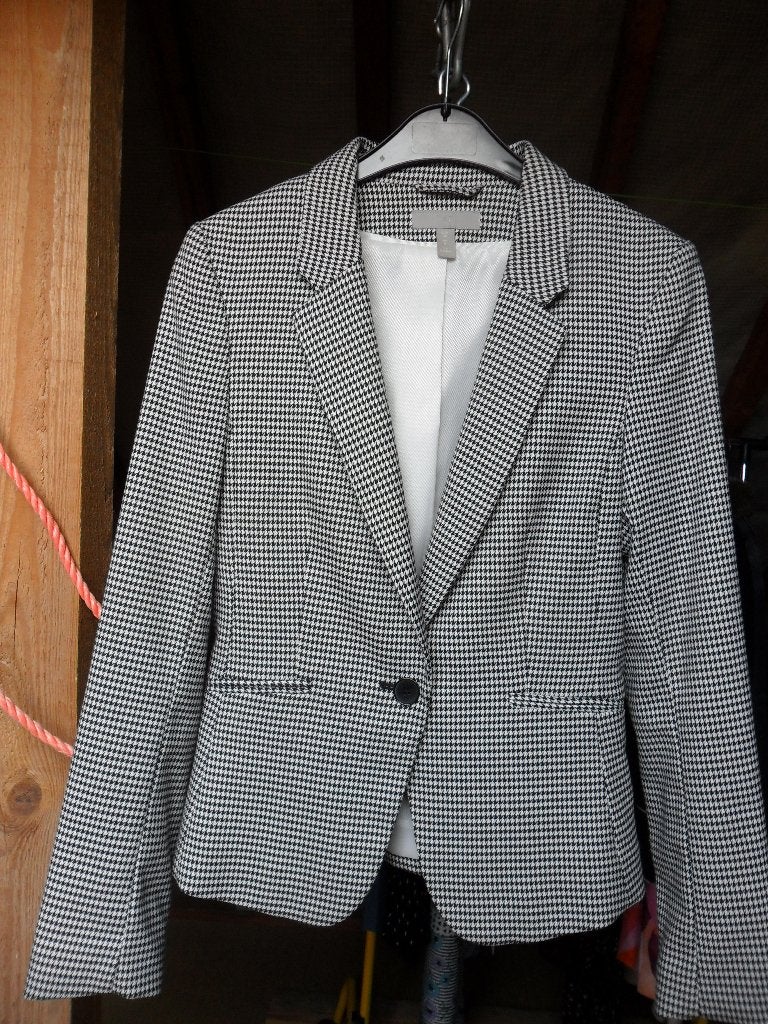 ensemble pied de poule, Kleding | Dames, Jassen | Zomer, H&M, Ophalen, Zo goed als nieuw, Maat 34 (XS) of kleiner