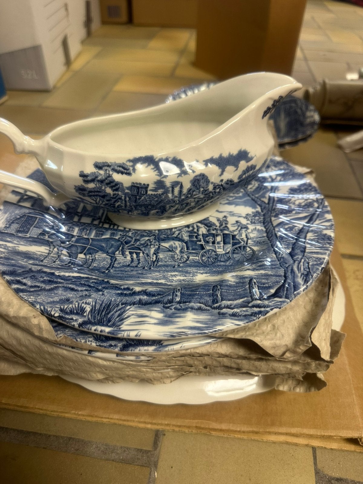 16 delige antieke servies set van Myott Royal Mail, Ophalen