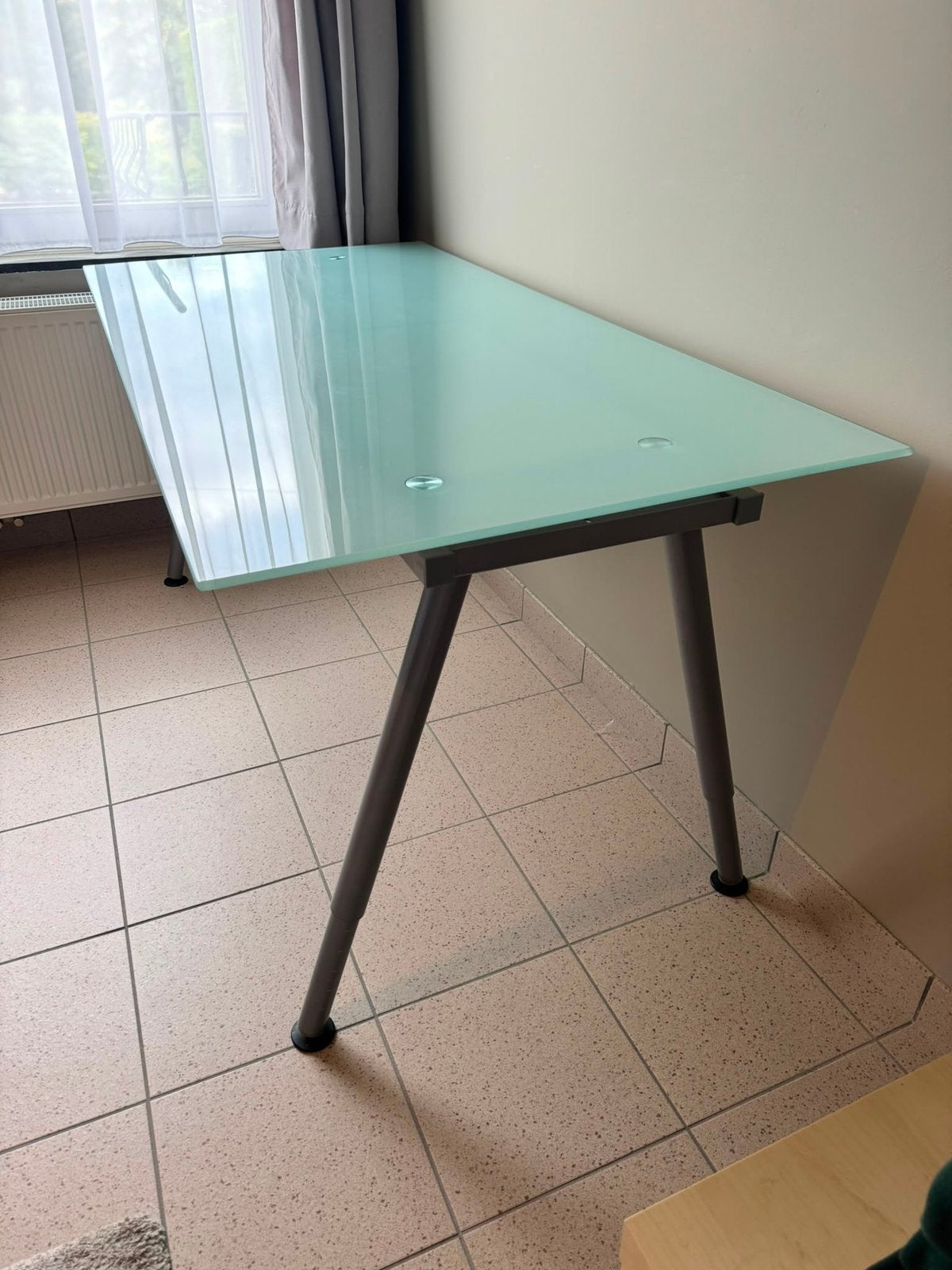 Glazen bureau, Ophalen, Zo goed als nieuw, Rechthoekig, Glas