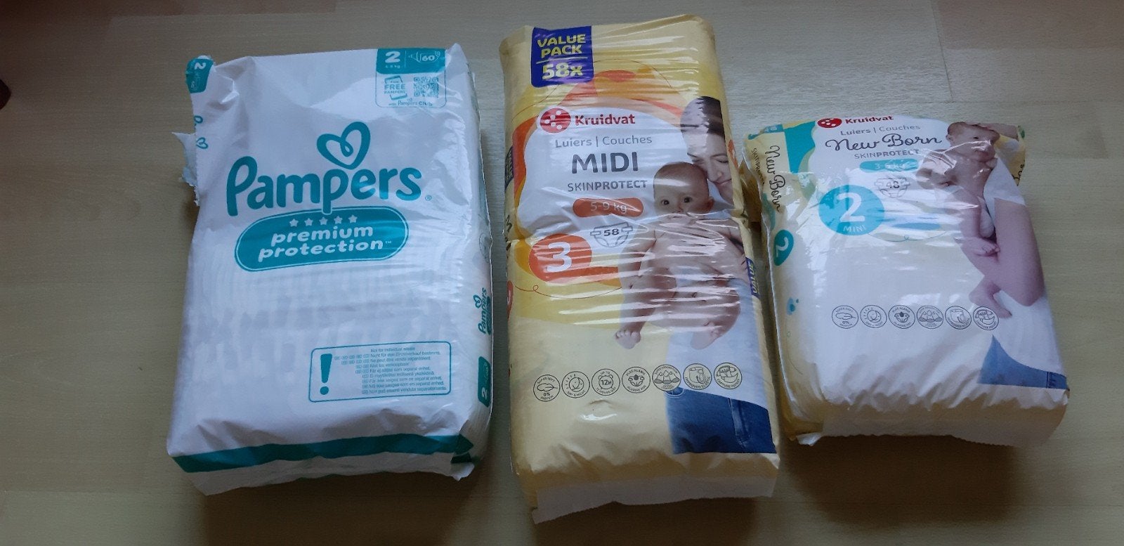 Pakket babyluiers Kruidvat/Pampers, Ophalen