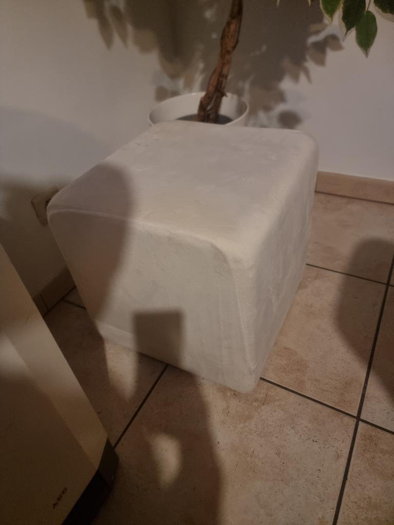 Pouf en cuir avec housse, Enlèvement