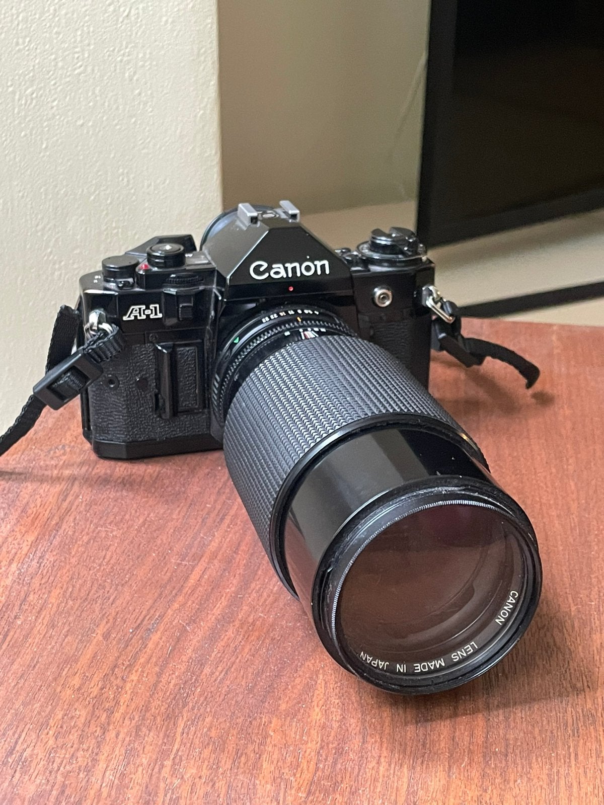 Canon A-1 + Canon FD 70-210mm f/4, Audio, Tv en Foto, Fotocamera's Analoog, Ophalen, Zo goed als nieuw, Canon