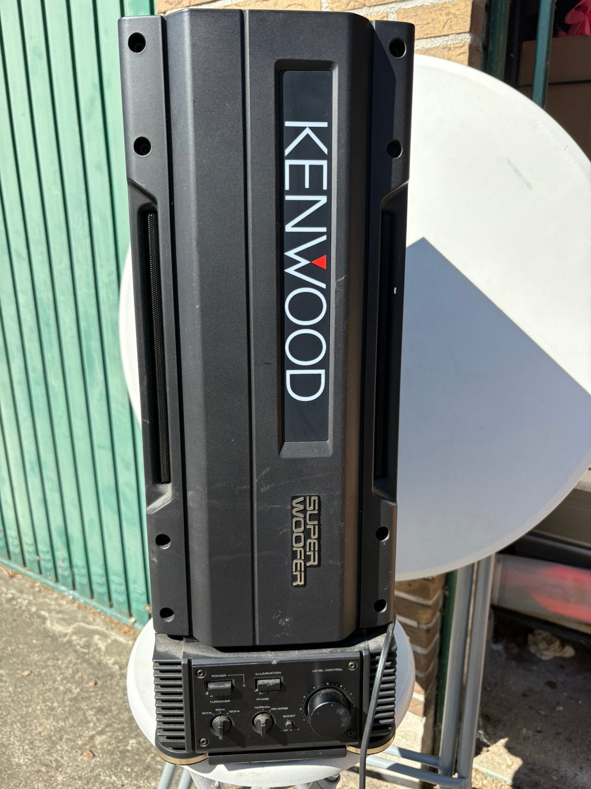 Kenwood subwoofer, Auto diversen, Autospeakers, Ophalen, Zo goed als nieuw
