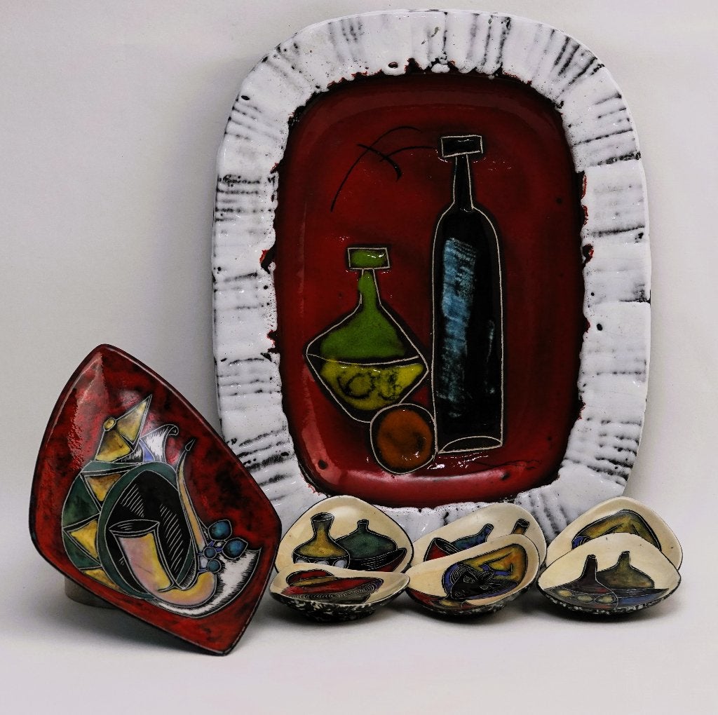 Borrelservies stijl Marcello Fantoni, Ophalen of Verzenden