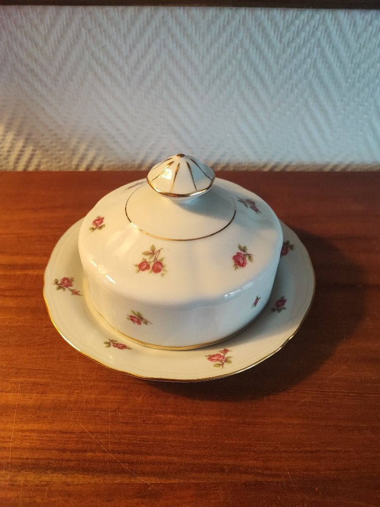 Beurrier Bavaria Mitterteich aux roses, Antiquités & Art, Antiquités | Services (vaisselle) pièces, Enlèvement ou Envoi