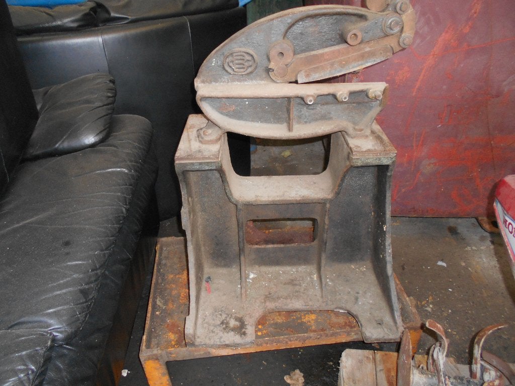 hefboomschaar handplaatschaar op zware gietijzeren voet, Bricolage & Construction, Outillage | Outillage à main, Enlèvement, Utilisé