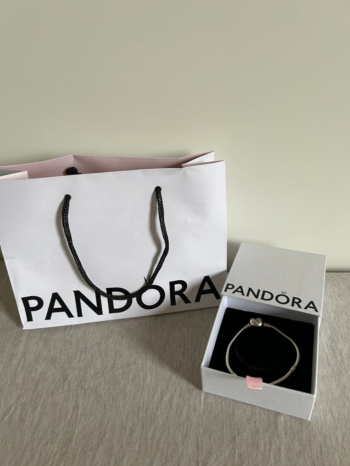 Bracelet pandora argent, Enlèvement ou Envoi, 1 bracelet à breloques, Pandora, Comme neuf