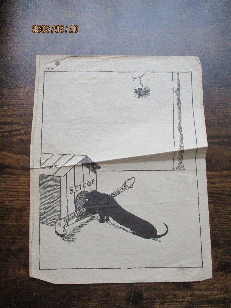 WO1: Brits propagandapamflet voor Duitsers. ( By Balloon), Verzenden