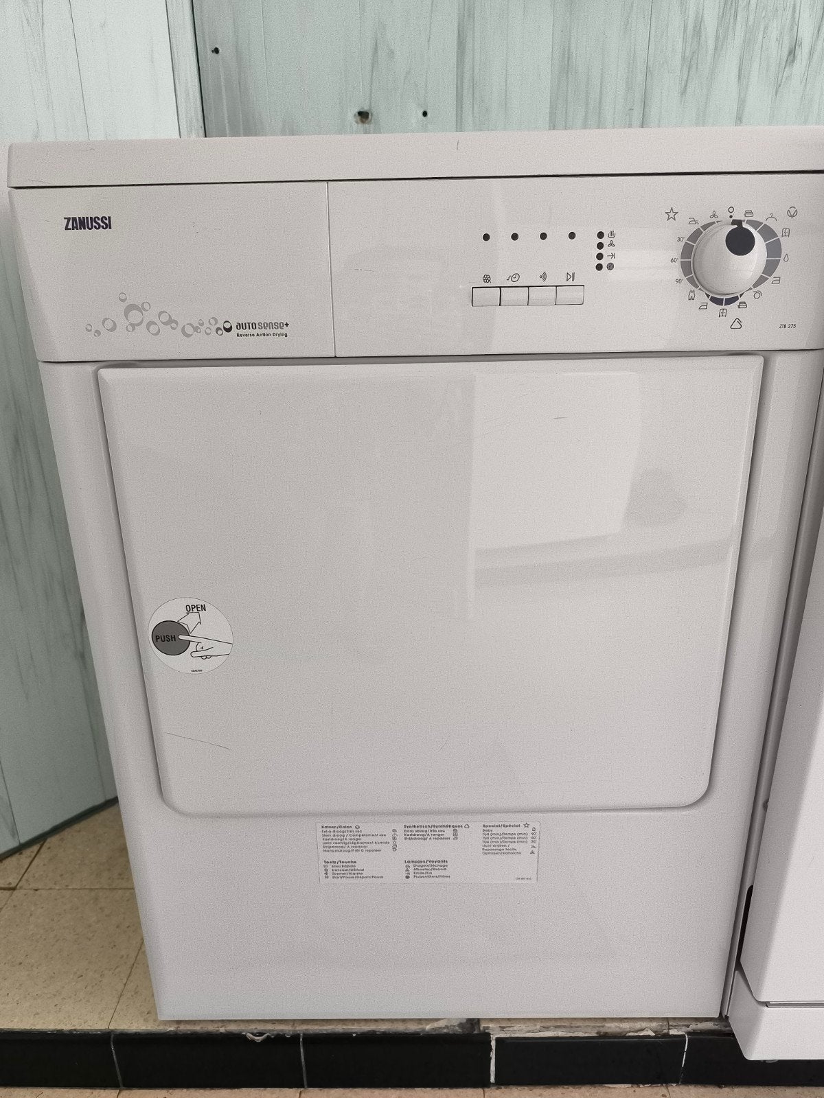Droogkast zanussi met afvoer, Ophalen
