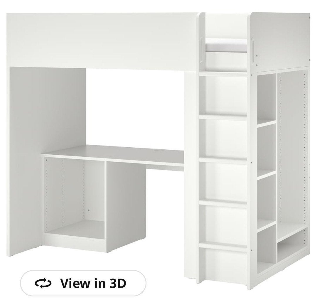 IKEA STUVA Hoogslaper met bureau en kast / Lit mezzanine, Kinderen en Baby's, Ophalen, Hoogslaper