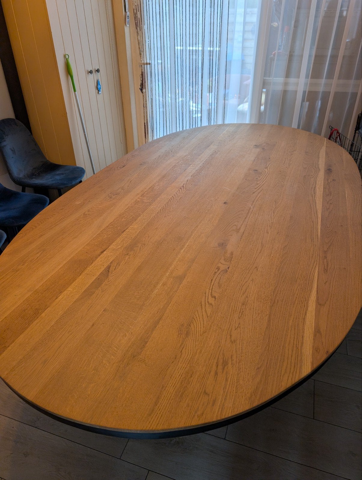 Grote moderne eettafel 250cm x 130cm, Ophalen, Gebruikt, 100 tot 150 cm, 200 cm of meer