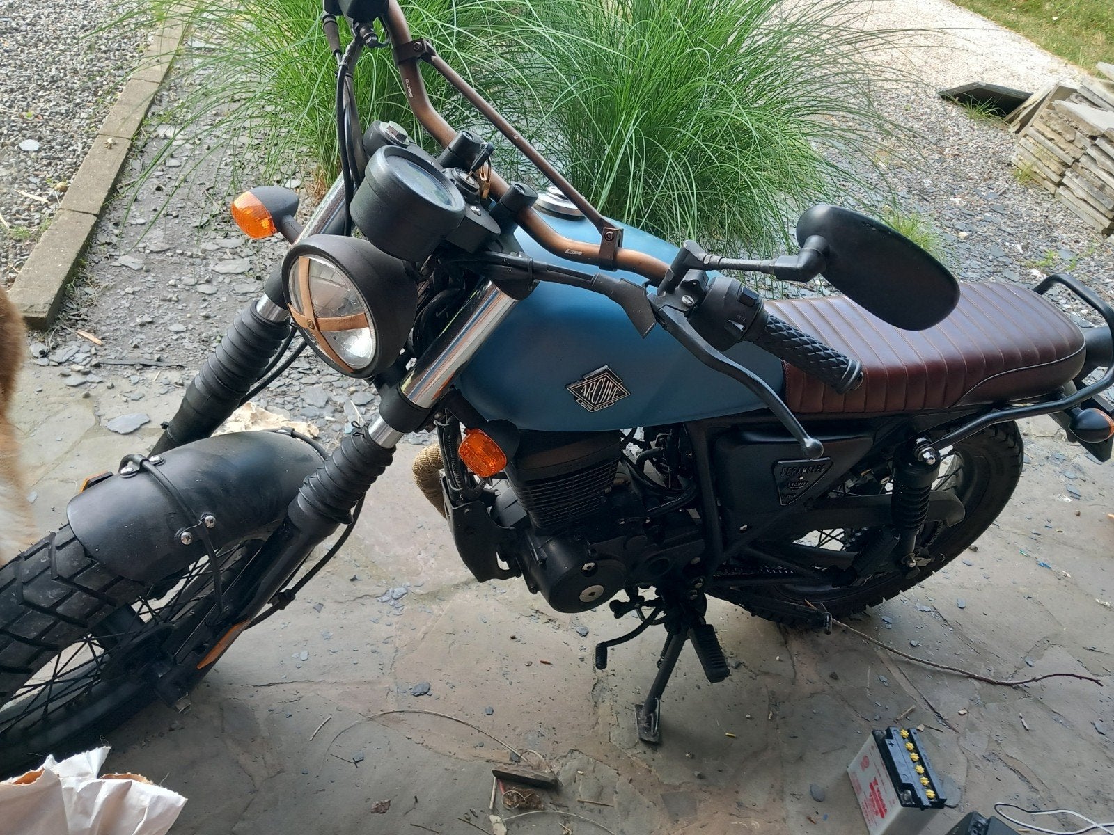 125cc Archive blauwe motorfiets, Fietsen en Brommers, Brommerhelmen