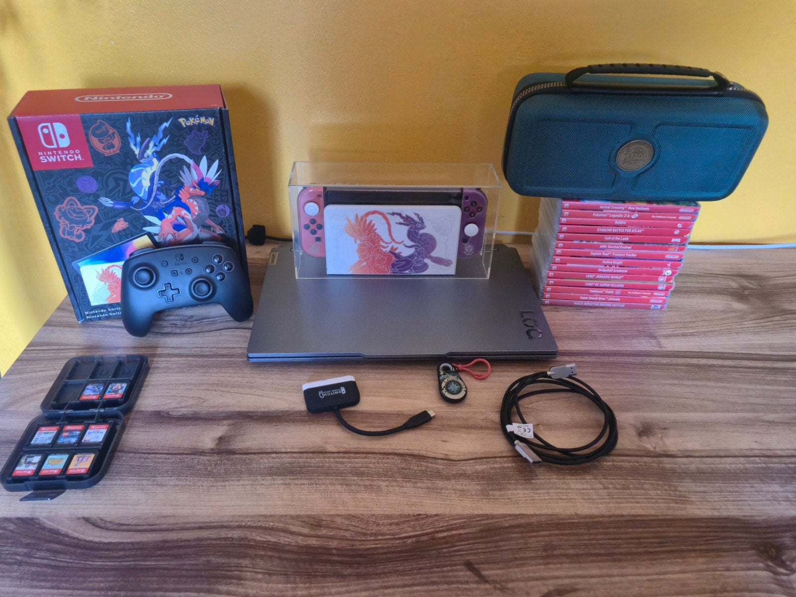 Nintendo Switch OLED Pokémon Edition (Compleet) + 128GB + Pr, Games en Spelcomputers, Games | Nintendo Switch, Ophalen of Verzenden