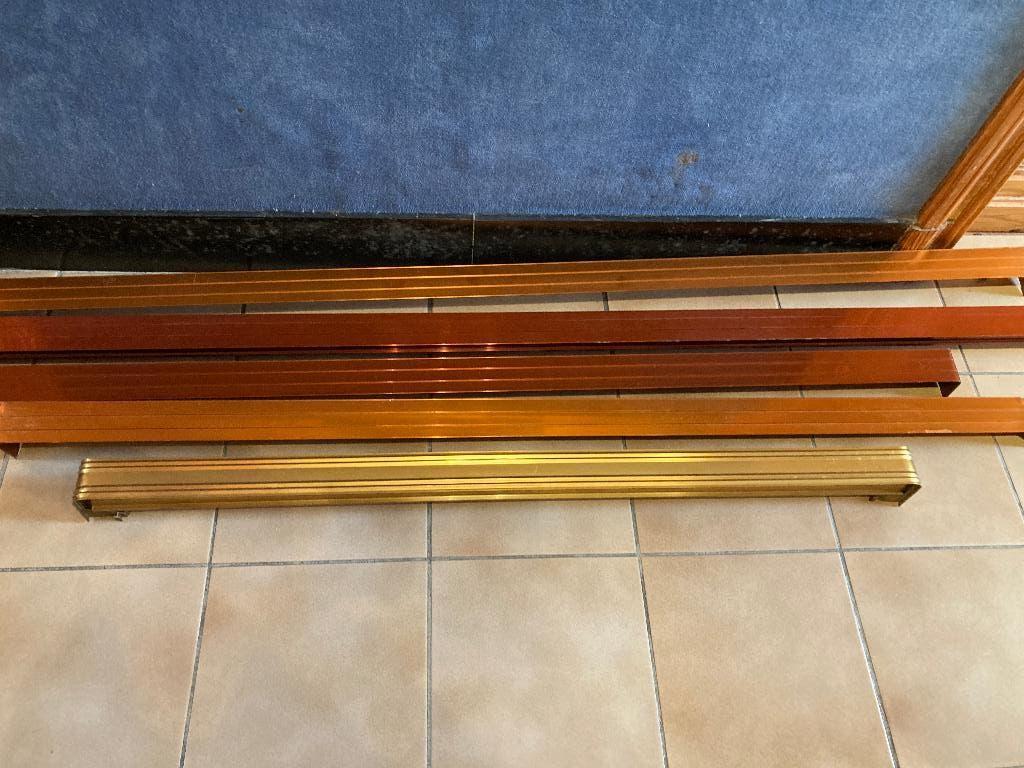 Lot de 5 cache-rails métalliques pour tentures, Enlèvement