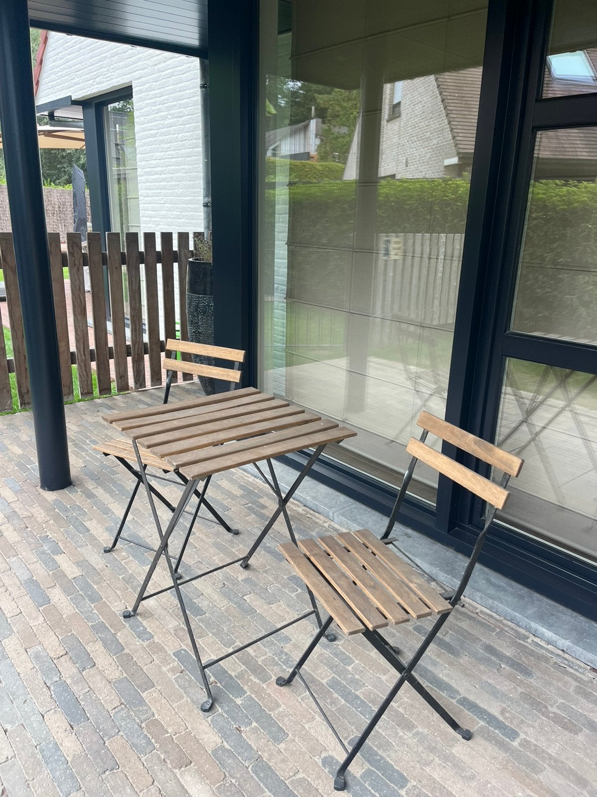 Bistro set 2 stoeltjes + tafeltje, Tuin en Terras, Ophalen, Zo goed als nieuw